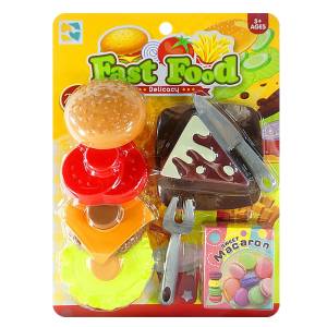 77-1357 Fast Food Χάμπουργκερ σετ Φτιάξτο Μονο σου 27x21cm , Παιχνίδια