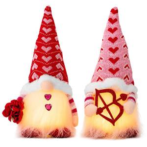 79-547 Νάνος Διακοσμητικός Valentine με φως 29cm , Βαλεντίνου