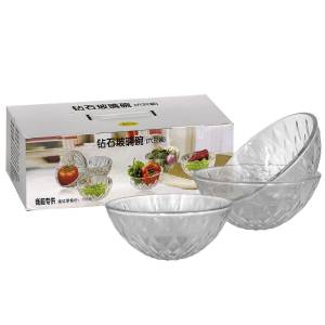 80-105 Μπωλ Γυάλινο με Ανάγλυφα Σχέδια ø12x5.5cm , Είδη Σπιτιού