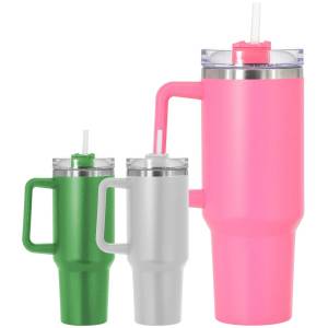 80-2167 Ποτήρι Θερμός Γίγας με Λαβή & Καλαμάκι 1200ml , Καλοκαιρινά