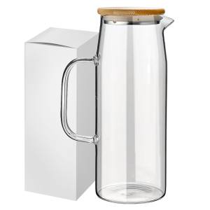 80-2169 Κανάτα Borosilicate με Bamboo 1lt , Είδη Σπιτιού