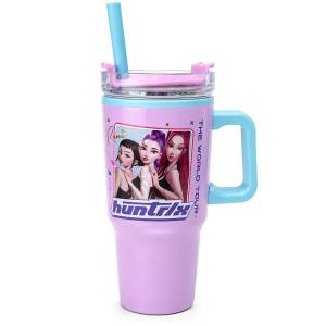 80-2175 Θερμός Ποτήρι K-POP με Λαβή & Καλαμάκι 640ml , Σχολικά