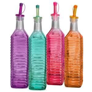80-2186 Λαδούσα Γυάλινη με Χρώμα 30x6x6cm 600ml , Είδη Σπιτιού