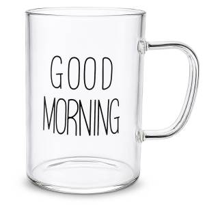 80-2187 Κούπα Γυαλί Borosilicate Good Morning 10,5x8cm 450ml , Είδη Σπιτιού