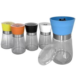 81-676 Μύλος για Αλάτι-Πιπέρι Γυαλί-Inox 13x6,5cm , Είδη Σπιτιού