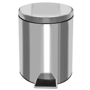 81-971 Κάδος Απορριμάτων Inox με Πεντάλ 5L 5lt (28x20,5cm) , Είδη Σπιτιού