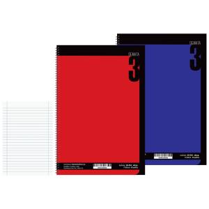 84-354 Τετράδια Σπιράλ 3 Θεμάτων Solid Color 17x25cm , Σχολικά