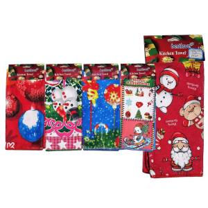 93-1358 Πετσέτα Κουζίνας Xmas 60x40cm , Χριστουγεννιάτικα