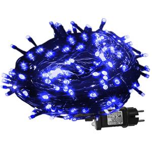 93-2375 100 Λαμπάκια LED Μπλε σε Σειρά με Προγράμματα Ip44 8,2m 8m , Χριστουγεννιάτικα