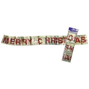 93-2607 Merry Christmas Μεταλλιζέ Διακοσμητικό 110x12cm , Χριστουγεννιάτικα
