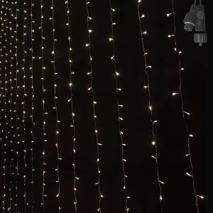 93-3479 100 Λαμπάκια LED Λευκό Θερμό Κουρτίνα με Επέκταση & Προγράμματα IP44 90x80cm (δεν Περιέχεται ο Μετασχηματιστής) , Χριστουγεννιάτικα