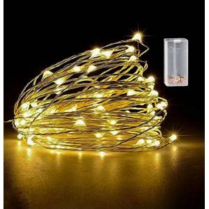 93-3485 100 Λαμπάκια LED Copper Μπαταρίας Λευκό Θερμό σε Σειρά Σταθερά IP20 10,3m , Χριστουγεννιάτικα