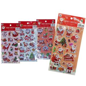 93-3584 Αυτοκόλλητα 3D Xmas Καρτέλα Μικρή 22x10cm , Χριστουγεννιάτικα