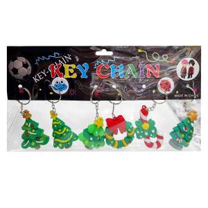 93-3718 Μπρελόκ Xmas Σχέδια Δεντράκια, Στεφάνια ~5,5cm , Χριστουγεννιάτικα