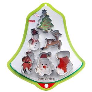 93-3823 Κουπ πατ σετ=6 τεμ σε Xmas Καμπάνα 28x24cm , Χριστουγεννιάτικα