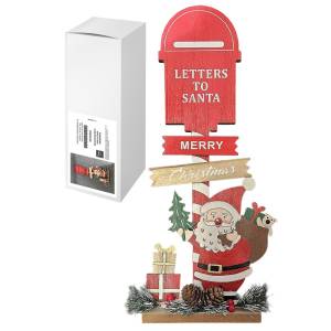 93-3893 Διακοσμητικό Ξύλινο Letters to Santa 40x17x6cm , Χριστουγεννιάτικα