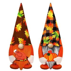 93-3930 Άγιος Gnome με Κολοκύθα 33cm , Halloween