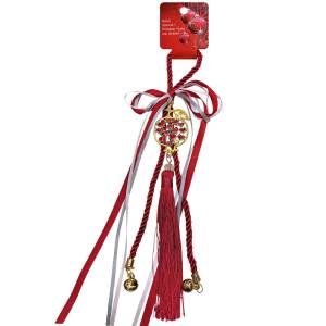 93-3988 Γούρι Ρόδι με Κόκκινες Πέτρες 30cm , Χριστουγεννιάτικα