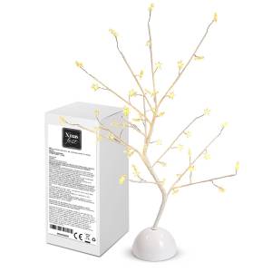 93-4052 Δέντρο Λευκό με 48 LED Stars Μπαταρίας Λευκό Θερμό Σταθερή IP20 45cm , Χριστουγεννιάτικα