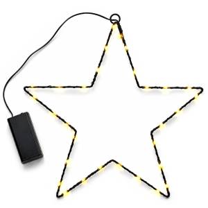 93-4054 Αστέρι με 30 LED Copper Μπαταρίας Λευκό Θερμό Σταθερή IP20 30x30cm , Χριστουγεννιάτικα