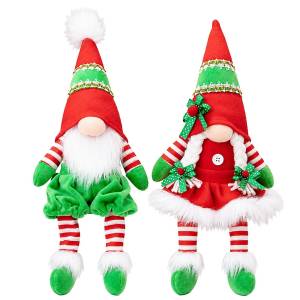 93-4179 Φιγούρα Διακοσμητική Gnome Μακριά Πόδια 39cm , Χριστουγεννιάτικα