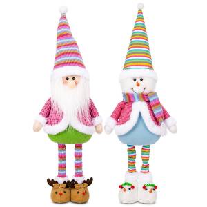 93-4196 Φιγούρα Xmas Τηλεσκοπικά Πόδια Έντονα Χρώματα 70cm , Χριστουγεννιάτικα