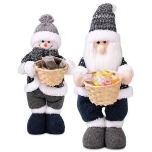 93-4198 Φιγούρα Xmas Πάνινη με Καλαθάκι 43cm , Χριστουγεννιάτικα