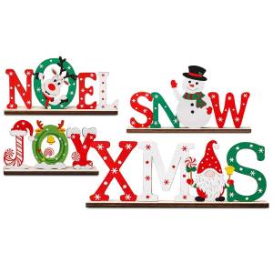93-4230 Επιτραπέζιο Διακοσμητικό Ξύλινο joy 19x10cm , Χριστουγεννιάτικα