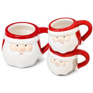 93-4261 Κούπα Ανάγλυφη Διακοσμητική Xmas Μικρή 7,5x6,5cm 120ml , Χριστουγεννιάτικα