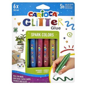 96-619 Κόλα Glitter Classic σετ=6τεμ Carioca 6x10,5ml , Χριστουγεννιάτικα