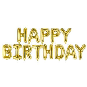 96-771 Φουσκωτό Μεταλλιζέ Happy Birthday Ύψος γραμμάτων=41cm , Ψιλικά