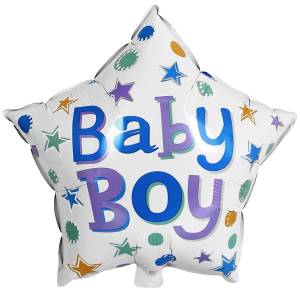 96-962 Μπαλόνι Foil Μεταλλιζέ Baby boy 46cm , Ψιλικά