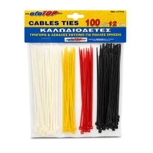 96-972 Δεματικά Καλωδίων 12cm σετ=100τεμ tie Wrap , Είδη Σπιτιού