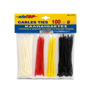 96-973 Δεματικά Καλωδίων 8cm σετ=100τεμ tie Wrap , Είδη Σπιτιού